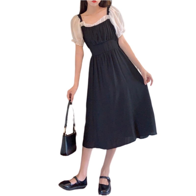 Đầm Perty midi dáng ôm màu tím thời trang mùa hè phong cách Hàn Quốc thanh lịch