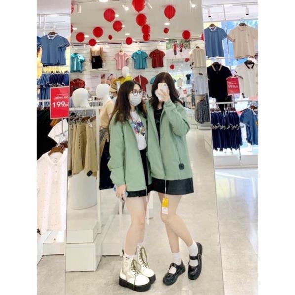 Áo Khoác Gió Nữ YODY Hai Lớp Có Mũ Áo Gió Nữ Khóa Kéo Chống Bụi Chống Nước Chính Hãng AKN4024 New ! 🎵