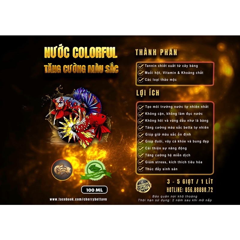 🍂 Colorful  🍂 Nước thay thế lá bàng, muối hột cho cá Betta