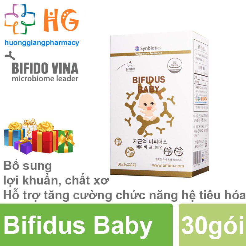 Men vi sinh Bifidus Baby, bổ sung chất xơ và lợi khuẩn, hỗ trợ tiêu hóa tốt, tăng hệ miễn dịch cho bé