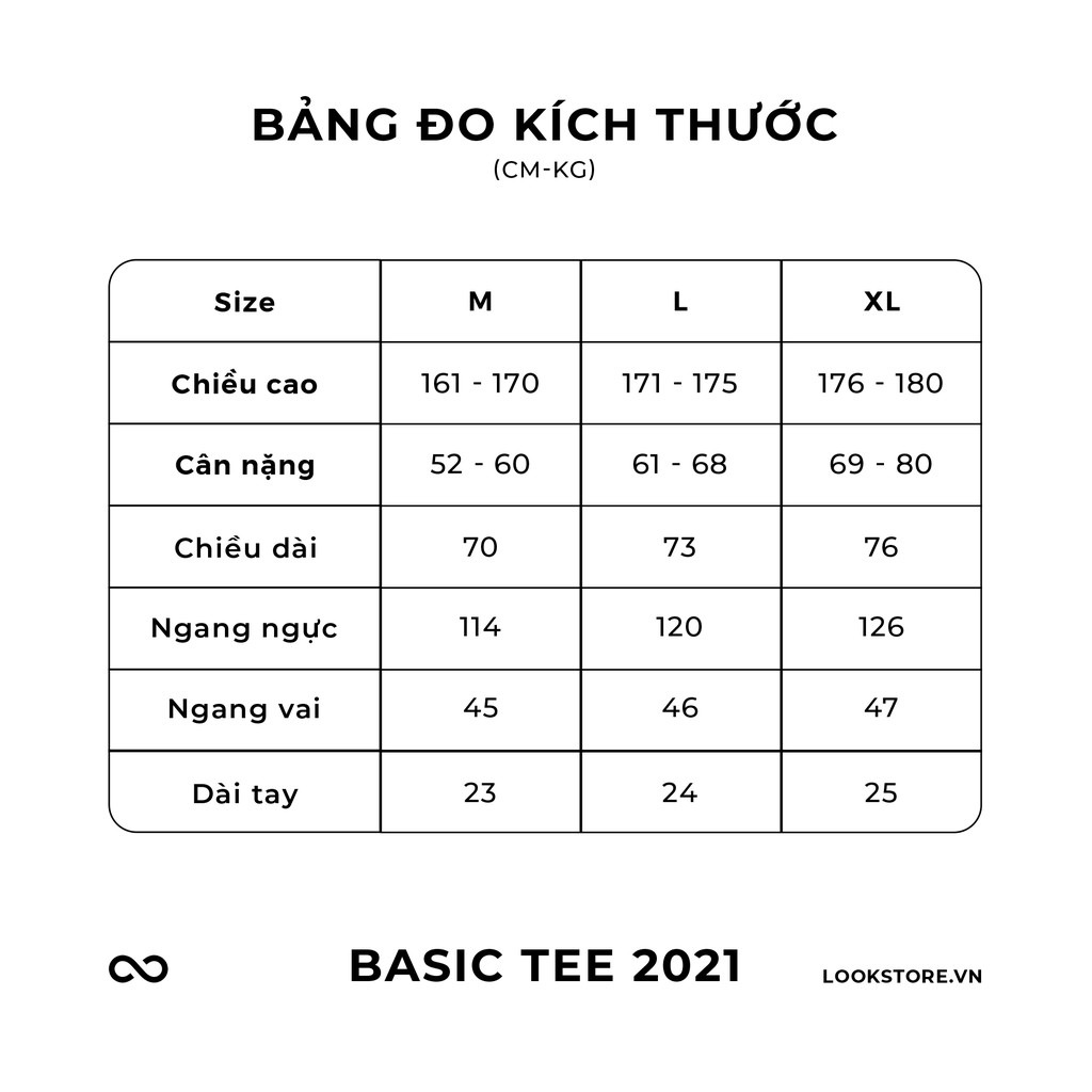 Áo phông trơn LOOK BASIC TEE 2021