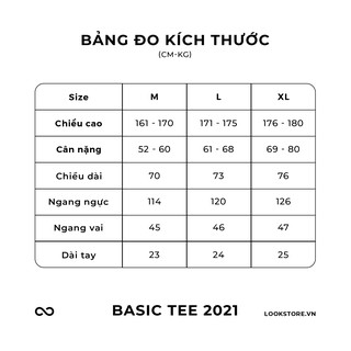 Áo phông trơn LOOK BASIC TEE 2021