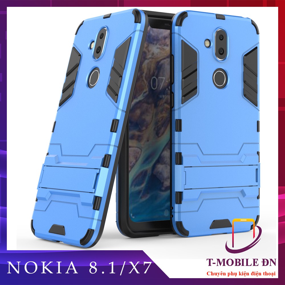 Ốp lưng Nokia 8.1/ Nokia X7 🔥FREE SHIP🔥 IRON MAN chống sốc bảo vệ viền và camera kèm chống xem video tiện lợi