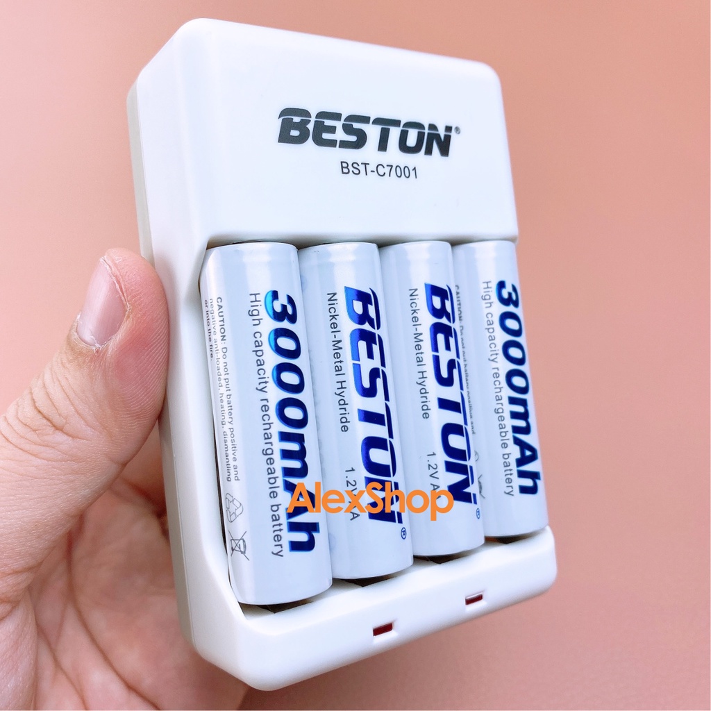 Bộ Pin Sạc BESTON AA/AAA 3300/3000/1200/1300/1100mAh Pin Sạc Hoặc Kèm Sạc