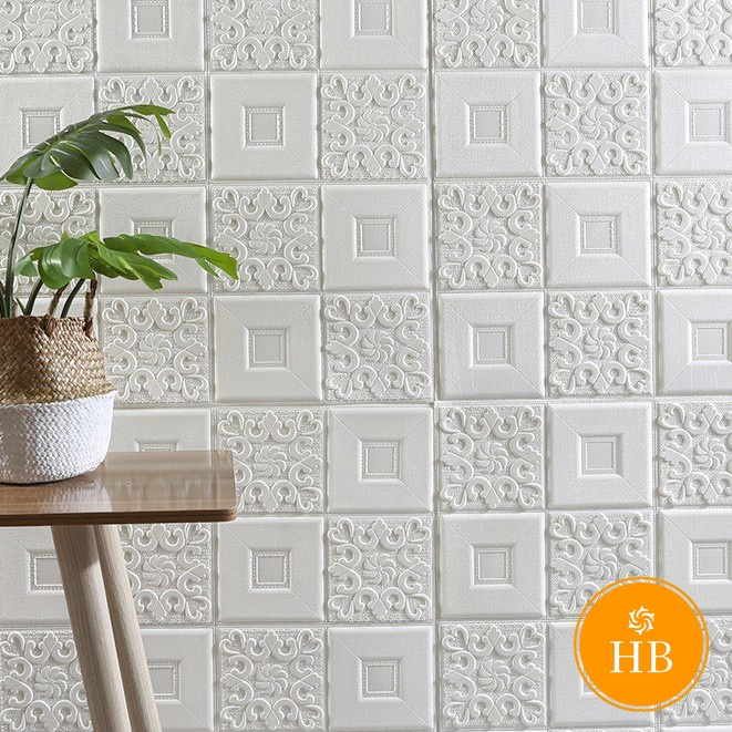 Xốp dán tường hoa văn cao cấp , kt 35x35 cm , siêu dính bền đẹp | BigBuy360 - bigbuy360.vn