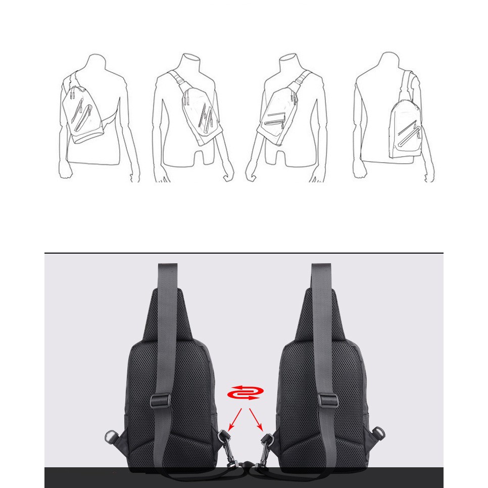 Túi Đeo Chéo Trước Ngực Nam Phong Cách Hàn Quốc