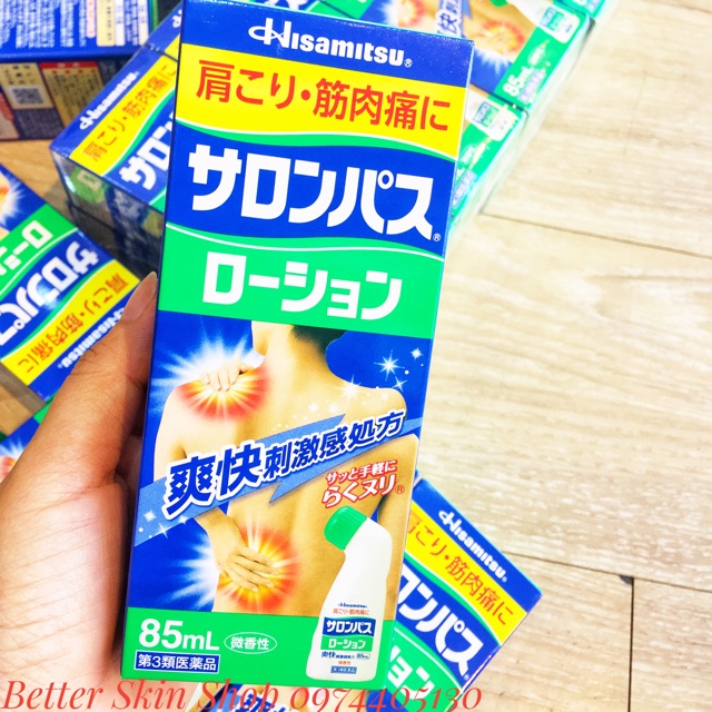 Dầu nóng xoa bóp Salonpas Hitsamitsu 85ml