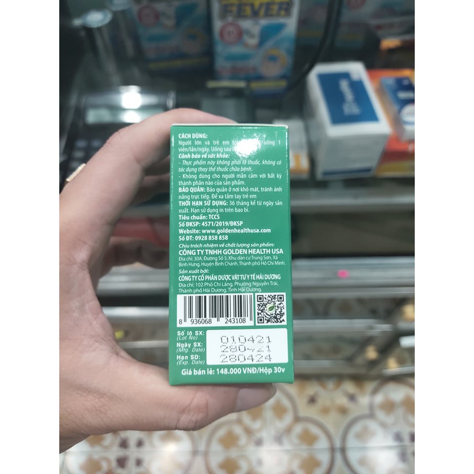 [CHÍNH HÃNG] Opta Gold Max - Cải thiện thị lực ( cận thị &amp; viễn thị &amp; loạn thị), làm chậm quá trình lão hóa mắt