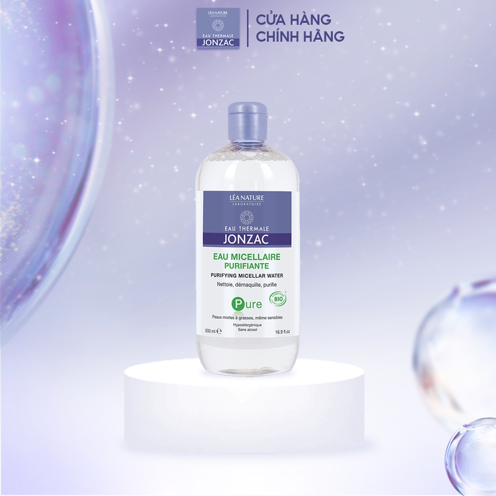 Nước Tẩy Trang Hữu Cơ Làm Sạch Sâu Eau Thermale Jonzac Pure Purifying Micellar Water 500ml