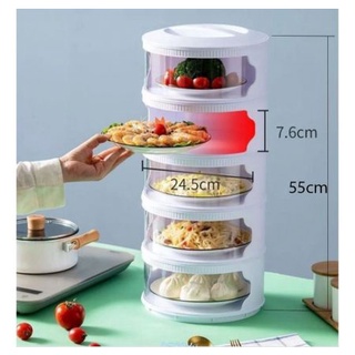 Lồng bàn 5 tầng có ngăn kéo xếp gọn
