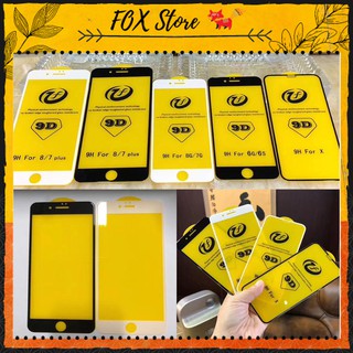 Cường lực Iphone 9D siêu bền - Kính cường lực Full màn cho các dòng Iphone - Fox Store