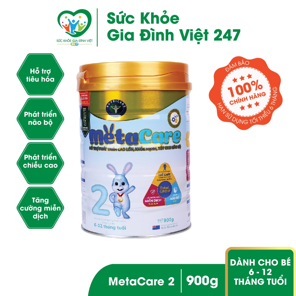 Sữa Meta Care 2 - 900G - Tăng cường miễn dịch, bổ sung dinh dưỡng cho trẻ