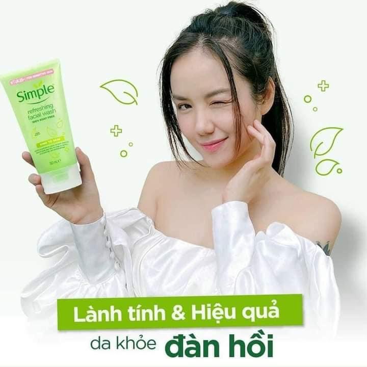 SỮA RỬA MẶT SIMPLE KIND TO SKIN REFRESHING FACIAL WASH GEL (cho da dầu, mụn và tất cả loại da luôn nha