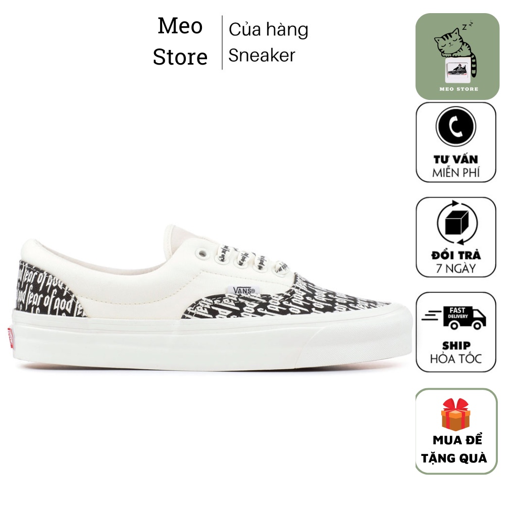 Giày vans fog, giày fear of god, fog buộc dây nam nữ, tặng tất cổ cao full bill-hộp-hộp bảo vệ, đủ size từ 36-43.