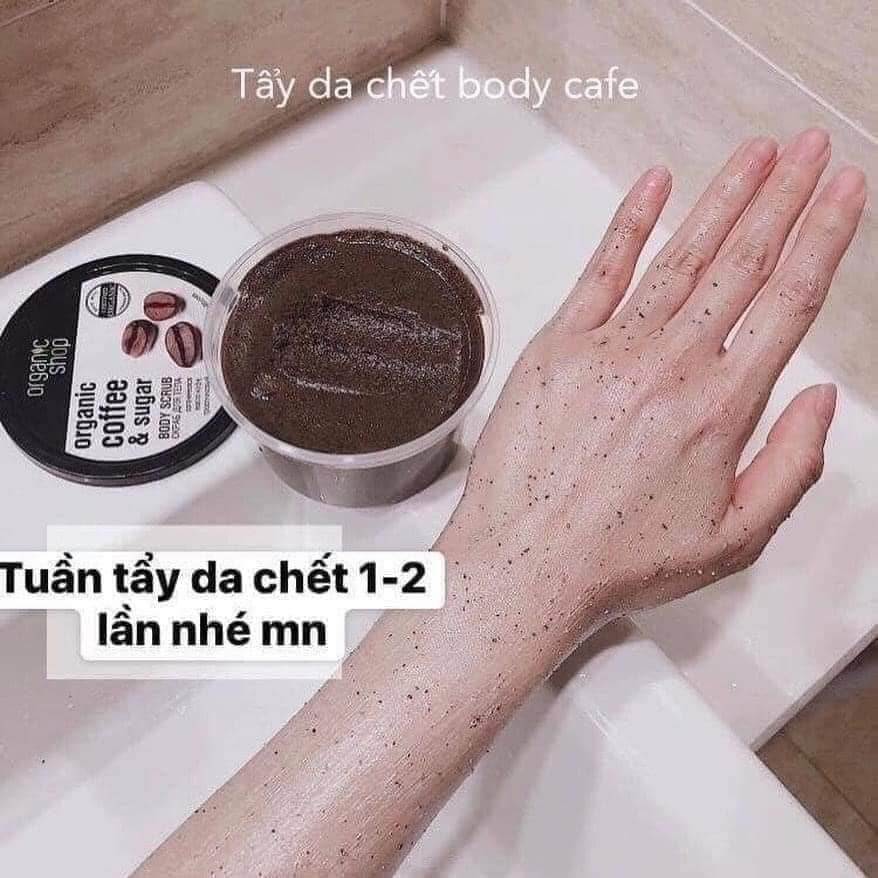 TẨY DA CHẾT TOÀN THÂN ORGANIC SHOP ORGANIC COFFEE &amp; SUGAR BODY SCRUB