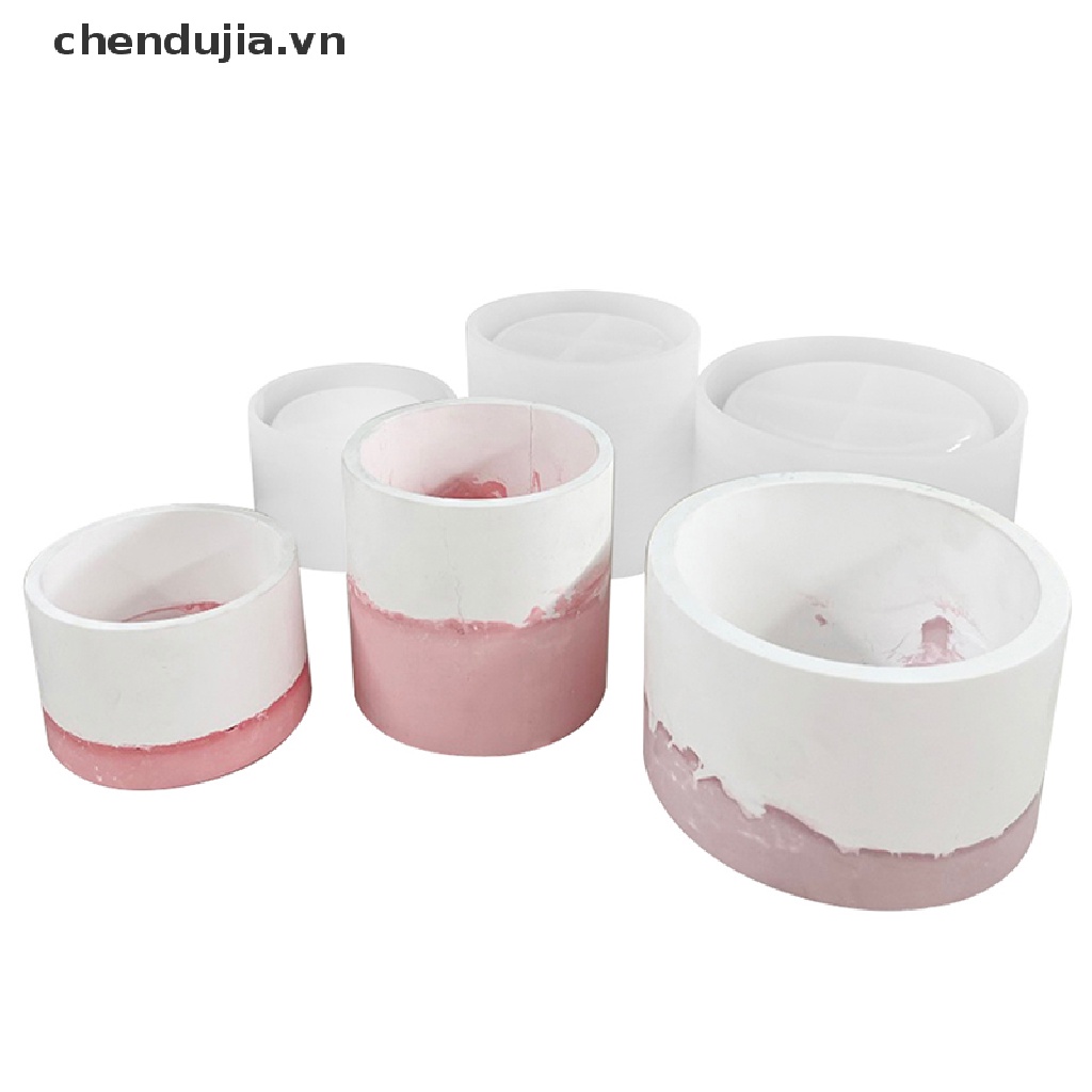 Khuôn Silicone Đổ Xi Măng Làm Chậu Hoa Hình Tròn Trang Trí Nhà Cửa