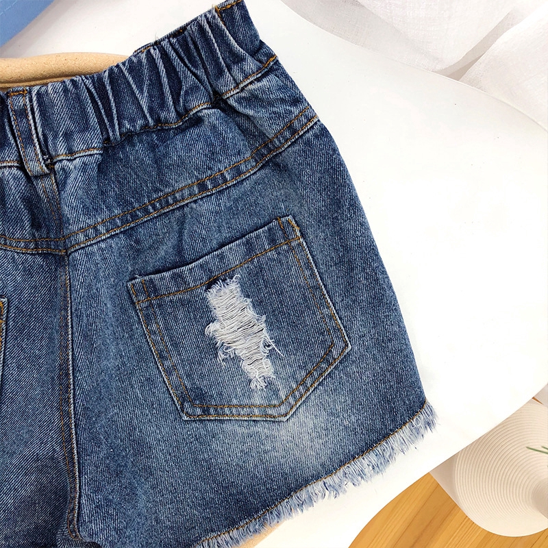 Quần Short Jean Rách Cho Bé Gái