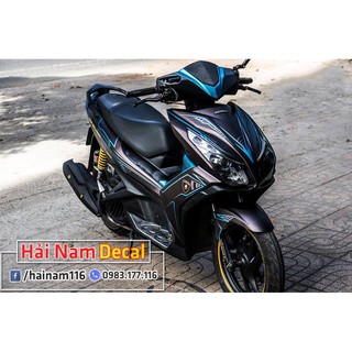 Tem Trùm Air Blade Đen CHỉ Xanh
