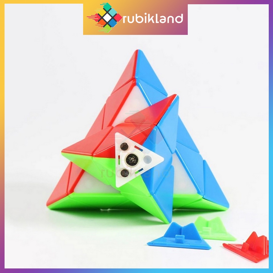 Rubik Pyraminx Nam Châm QiYi MS Magnetic Stickerless Rubic Tam Giác Đồ Chơi Trí Tuệ Trẻ Em