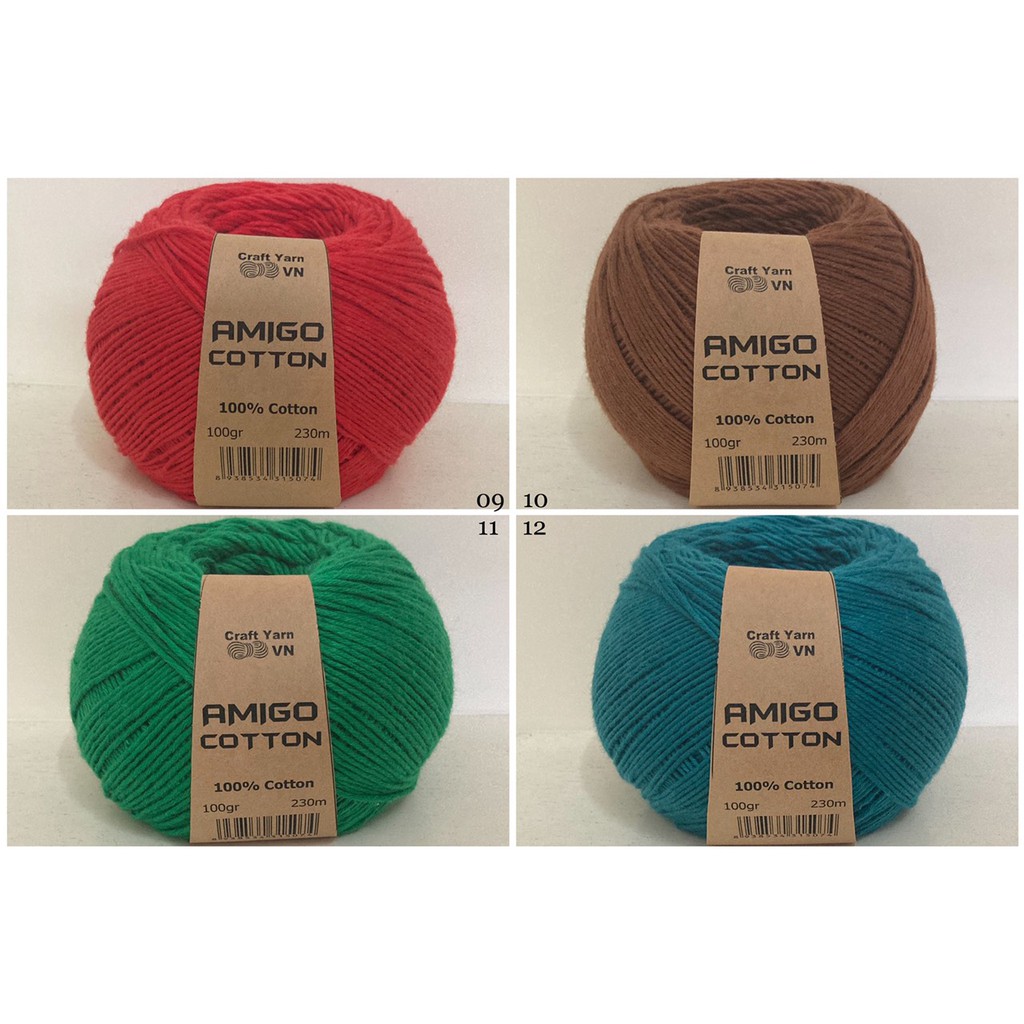 Sợi Amigo 100% cotton 28k/c 100g