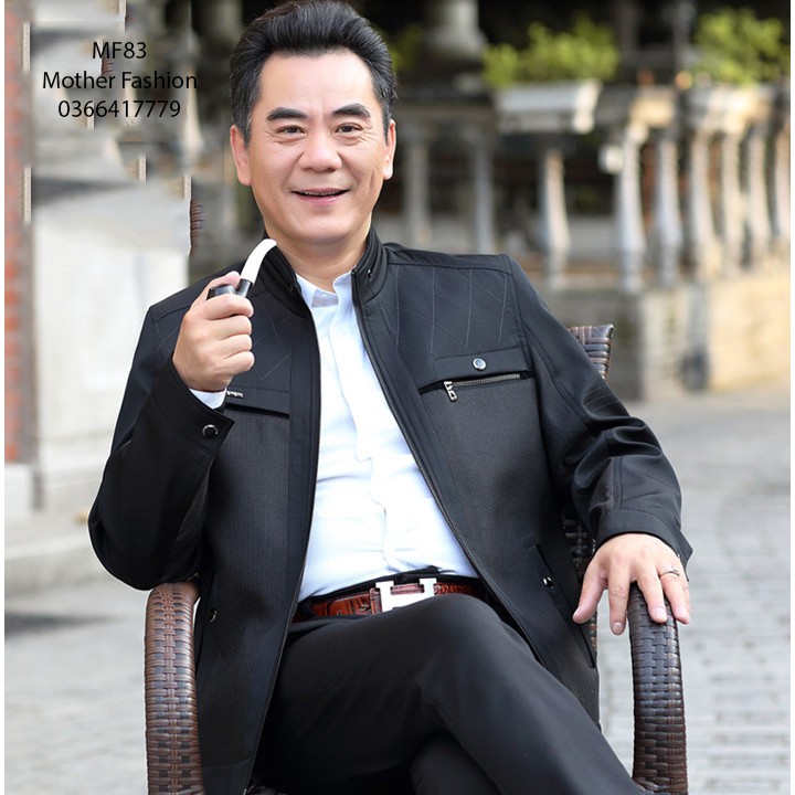Áo khoác cho bố, áo khoác lót lông nam trung tuổi MF83