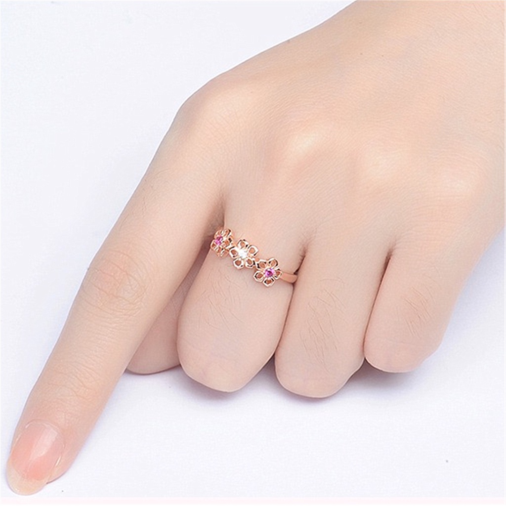 Nhẫn Mạ Bạc 925 Hình Hoa Phong Cách Hàn Quốc Dành Cho Nữ Cincin-S1