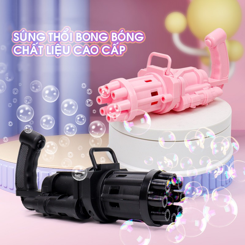 Súng bắn bong bóng xà phòng 8 nòng 18 nòng siêu mạnh đầy đủ hộp và phụ kiện