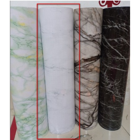 Decal giấy dán tường giả đá hoa cương vân trắng khổ 0.6m keo sẵn | BigBuy360 - bigbuy360.vn