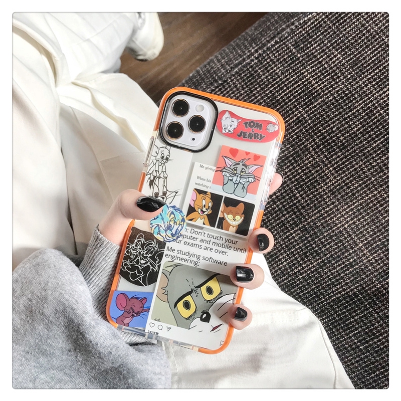 Ốp iphone - Ốp lưng Tom và Jerry cạnh 5/5s/6/6s/6plus/6splus/7/8/7plus/8plus/x/xs/xs max/11/11pro max - Awifi Case S5-5