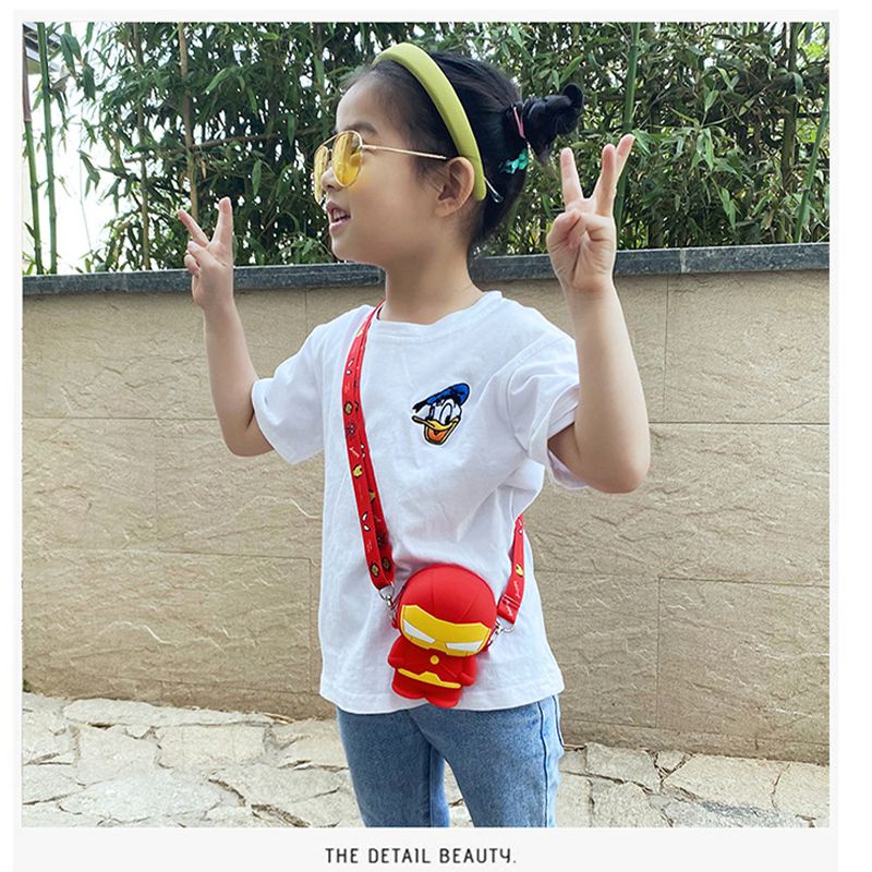 Túi Đeo Chéo Vai Bằng Silicone Hình Siêu Anh Hùng Cho Bé Trai Gái