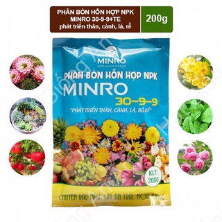 Phân bón hỗn hợp npk minro 30-9-9+te phát triển thân, cành, lá, rễ - an an saigon