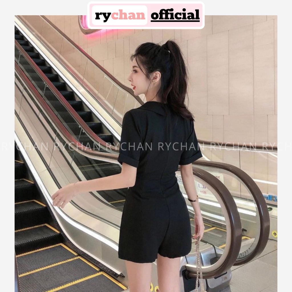 Jumpsuit Đi Chơi Cổ Vest Quyến Rũ 2 Màu Đen Đỏ - JU000