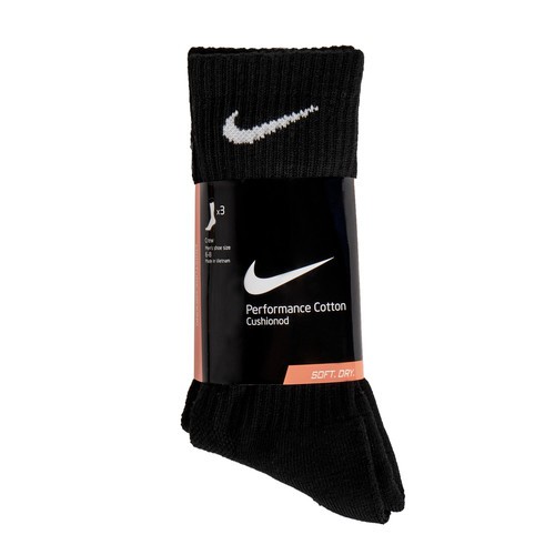 Vớ Cổ Cao Nam NIKE TRAINING PERFORMANCE COTTON (Đen) Chính Hãng - (SIZE 6 đến 8)