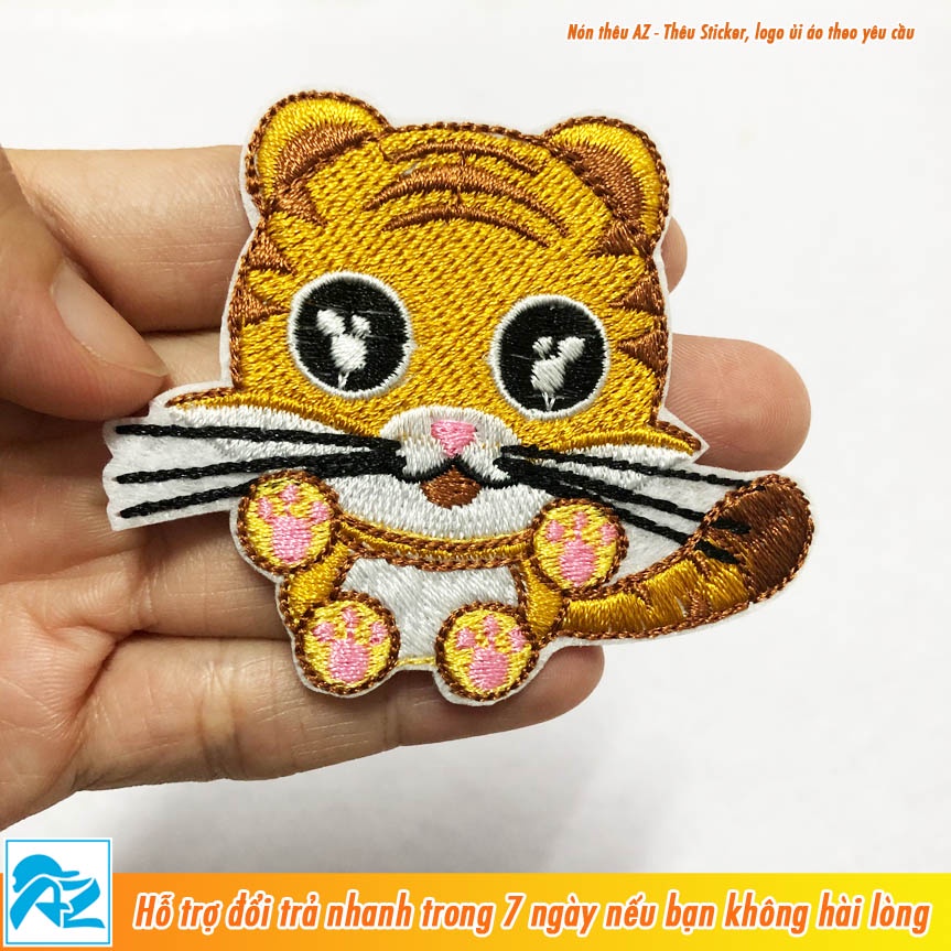 Mua Patch vải ủi nhiệt thêu hình con hổ tiger chibi 2022 dễ thương ...