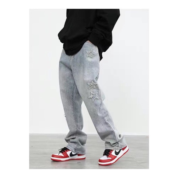 Quần Jean ống rộng họa tiết sao | BigBuy360 - bigbuy360.vn