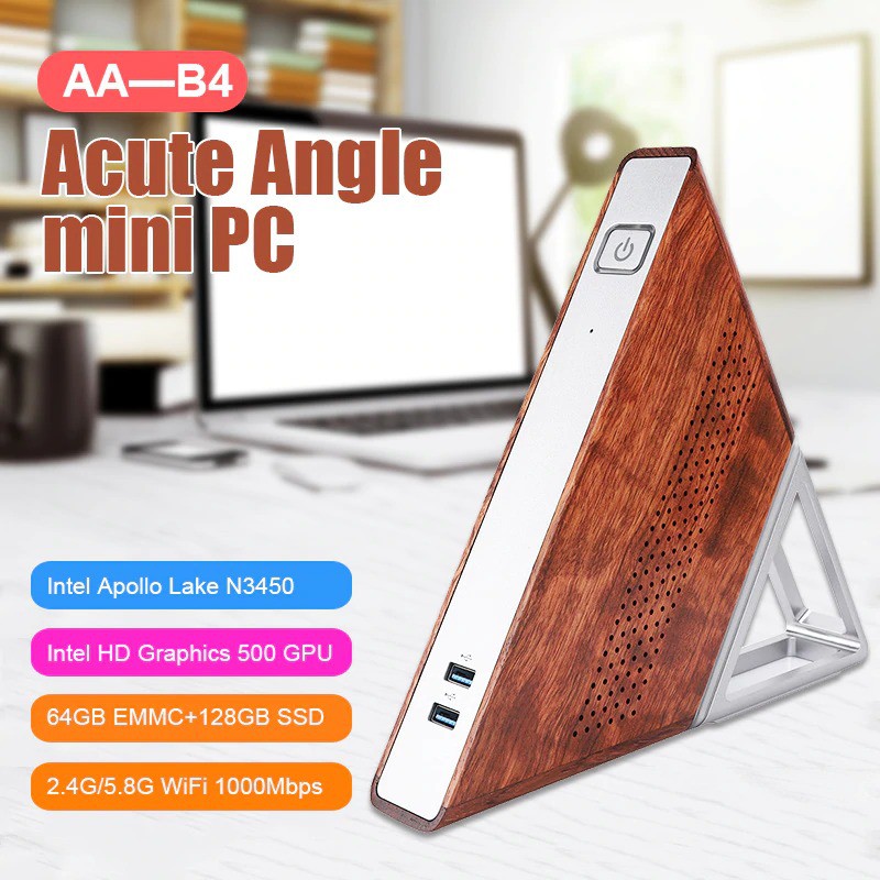 Góc Acute AA-B4 Máy chủ mini DDR3 8GB RAM 1600MHZ 64GB EMMC + 128GB SSD Hỗ trợ PC di động 2.4G & 5G WiFi Cổng 1000M RJ45