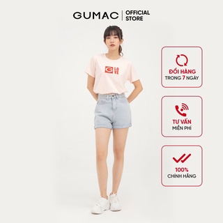 Áo thun nữ in chữ G Love GUMAC couple dễ thương ATB825
