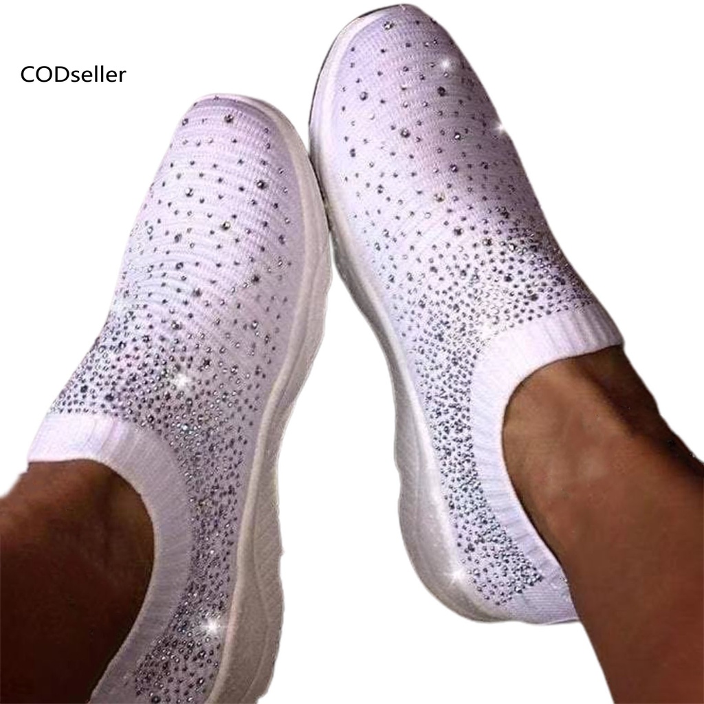 COD_ Skin-friendly Sports Shoes Breathable Slip-on Running Shoes Breathable for Gym