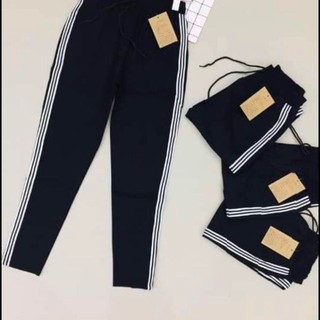 [Có Bigsize] Quần Legging Chất Cotton (1 sọc, 2 sọc, 3 sọc) Dáng Thể Thao Thoitrangmoon