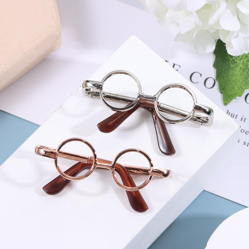 Kính Mắt Gọng Tròn Phối Lông Xù Đáng Yêu Thời Trang Cho Búp Bê BJD 1 / 12 LAYOR1