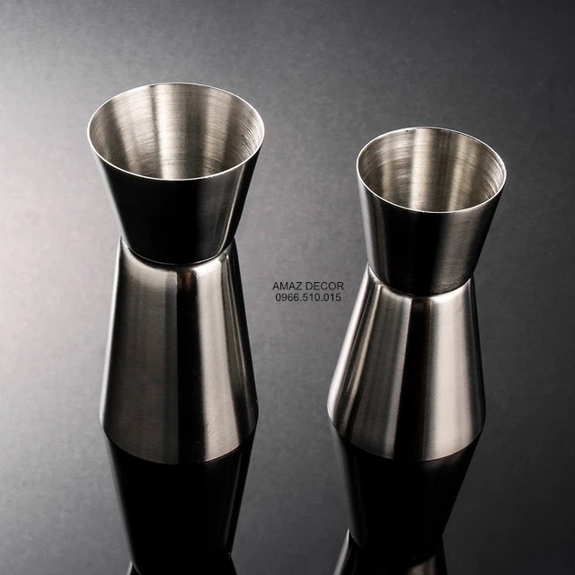 Giá Sỉ Ca ly đong định lượng 2 đầu inox Jigger cocktail &amp; wine bar - Zigger inox zic 2 đầu