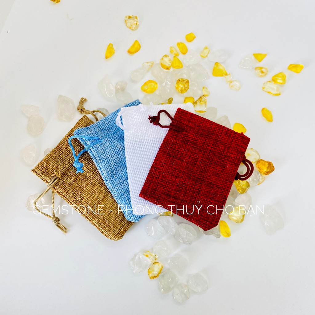 Túi Vải Dây Rút Đựng Đồ Cực Xinh Xắn Và Tiện Lợi, Túi Vải Handmade Gemstone