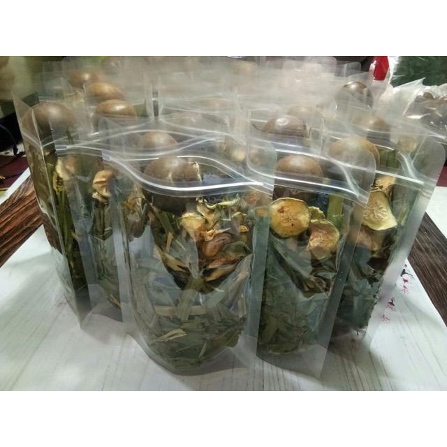 ( ảnh thật ) sỉ trà bí đao thanh mát giải nhiệt nhanh nấu 6 7 lít nước tặng kèm hạt chia + râu bắp