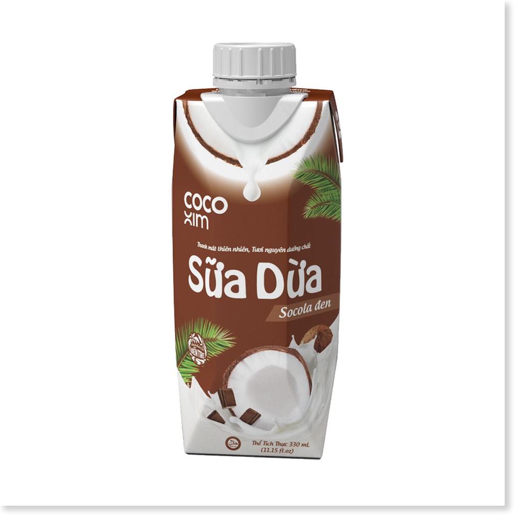 Nước trái cây từ dừa tươi nguyên chất 100% kết hợp cùng với Sữa Dừa Socola Đen - Thương hiệu COCOXIM 330ml - YOOSOO MALL