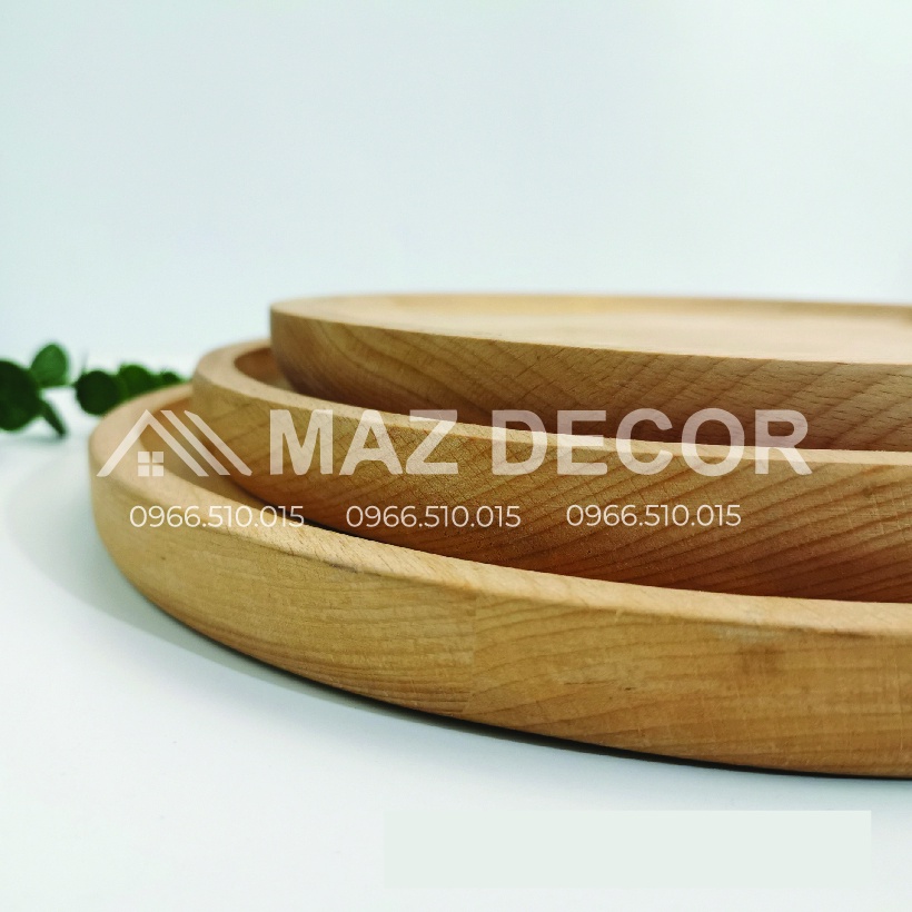 [Giá sỉ] Khay Đĩa gỗ decor nhiều hình dáng, gỗ đẹp, Dĩa gỗ tròn đựng bánh các cỡ giá rẻ
