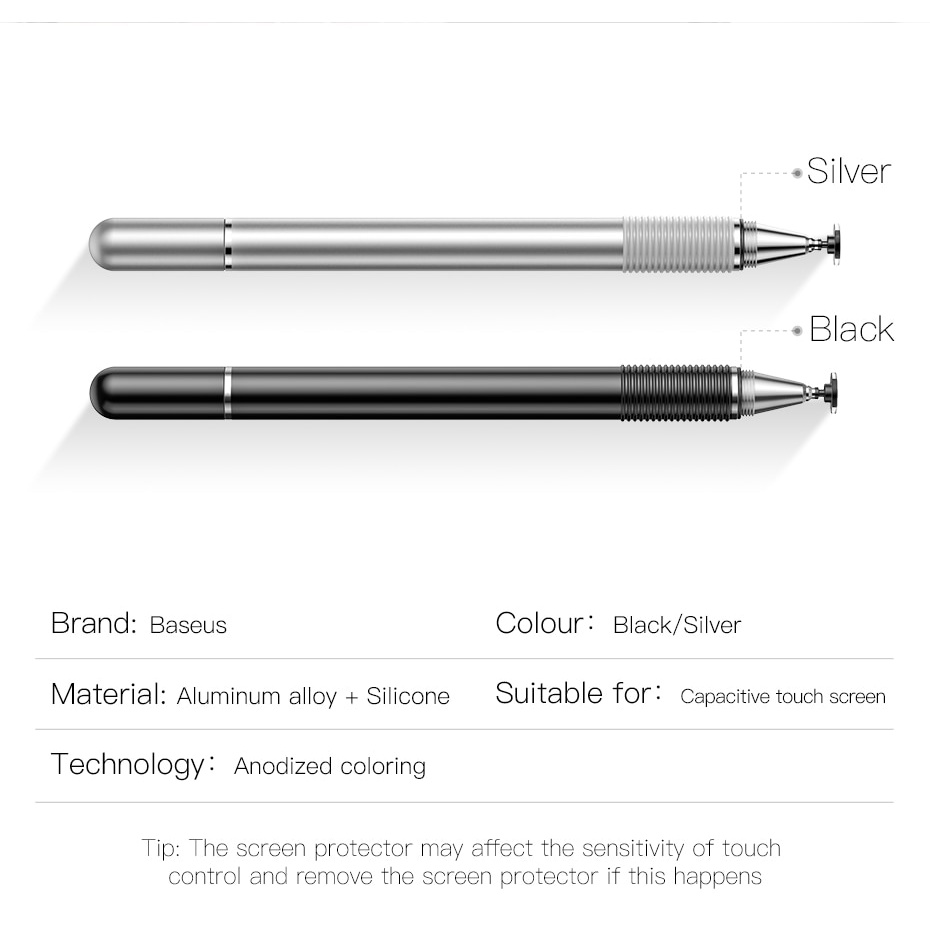 Bút Cảm Ứng làm việc ,Bút Vẽ, Bút viết , Chơi Game  2 Trong 1 Baseus dùng cho Smartphone, Ip ,Tablet ,samsung