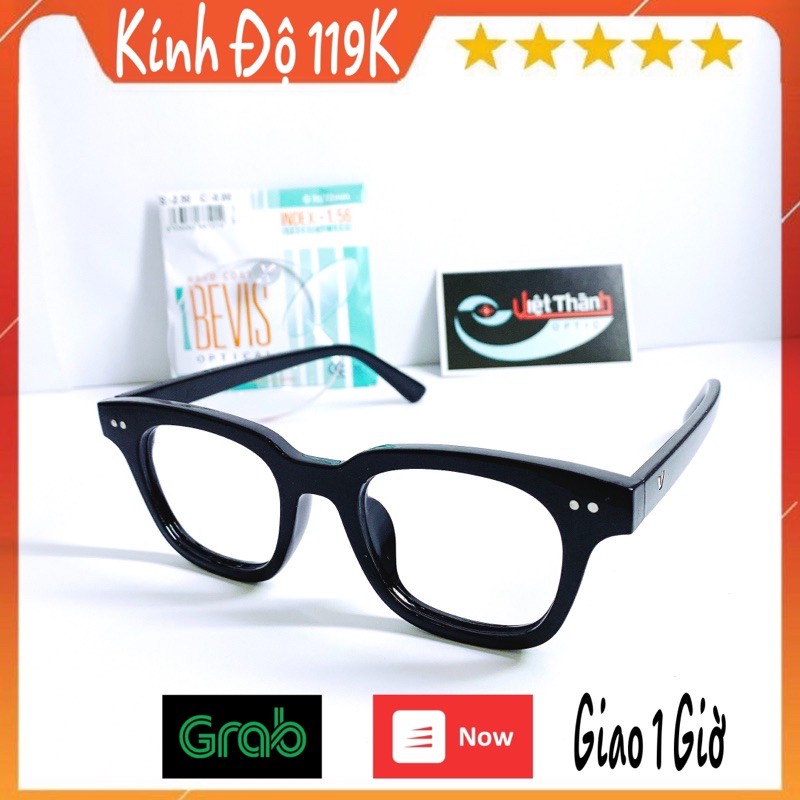 KÍNH ĐỘ Mắt Kính Lắp Cận Gọng Nhựa Phom Vuông Kiểu Dáng Thời Trang Phong Cách Hàn Quốc