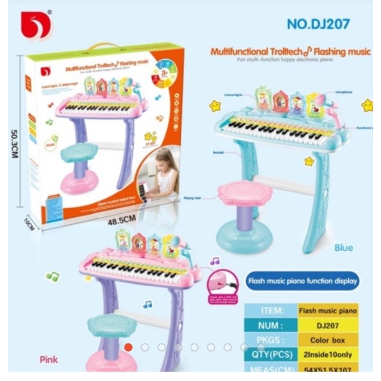 Đồ chơi đàn piano kèm ghế và micro cho bé