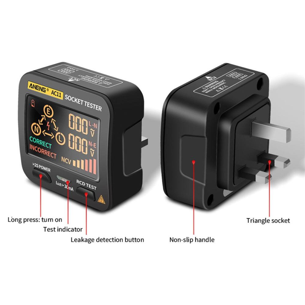 Ổ Cắm Điện Thông Minh ANENG AC11 Kiểm Tra Điện Áp US / UK / EU / AU Plug V4X3