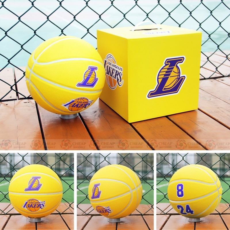 Bóng Rổ KOBE BLACK Số 7, Banh Bóng Rổ SPALDING NBA Đủ Size Trẻ Em Người Lớn Thi Đấu Sân Outdoor &amp; Indoor